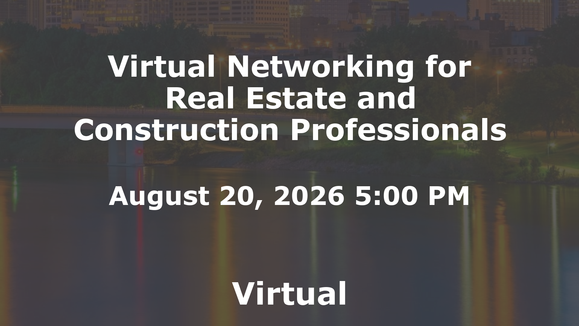 Virtual Networking for Real Estate and Construction Professionals event image